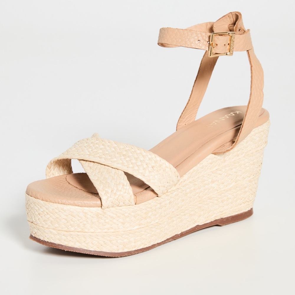 KAANAS Palopo Espadrille Wedges - Size 9